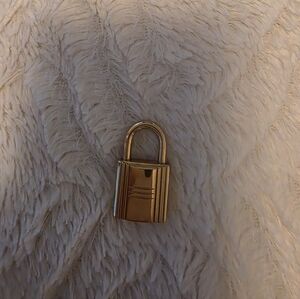 Hermès Gold Padlock Lock 117 - No Key - Authentic Birkin Kelly Replacement